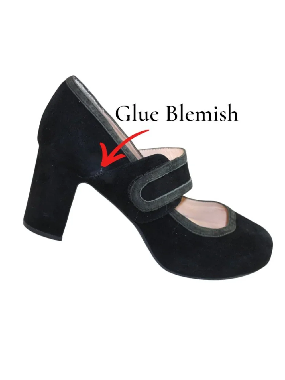 Sacha London Black Soft Suede Retro Mary Jane Pumps Size 7
